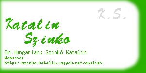 katalin szinko business card
